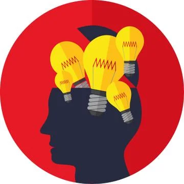 Illustration Vector Graphic Creativity and Ideas Illustrazione stock