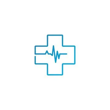 Illustration Vector Graphic of Cross Pulse Logo. Perfect to use for Medical L Stock Illustration