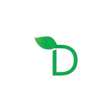 Illustration Vector Graphic of D Letter Leaf. Perfect to use for Nature Compa Stock Illustration