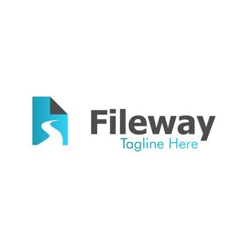 Illustration Vector Graphic of File Way Logo. Perfect to use for Technology C Illustrazione stock