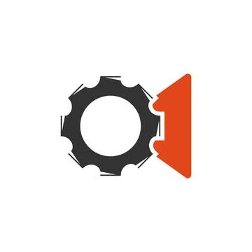 Illustration Vector Graphic of Gear Camera Logo. Perfect to use for Technolog Stock Illustration