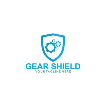 Illustration Vector Graphic of Gear Shield Logo Stock-Illustration