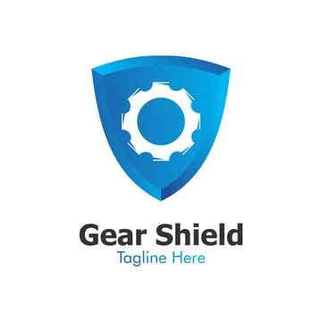 Illustration Vector Graphic of Gear Shield Logo. Perfect to use for Technolog Stock Illustration