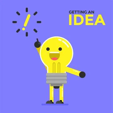 Illustration vector graphic of Getting An Idea. Perfect for science poster knowl Stock Illustration
