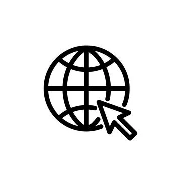Illustration Vector graphic of globe and arrow icon Stock Illustration