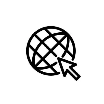 Illustration Vector graphic of globe and arrow icon Stock Illustration