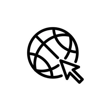Illustration Vector graphic of globe and arrow icon Stock Illustration