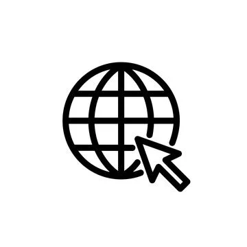 Illustration Vector graphic of globe and arrow icon Stock Illustration