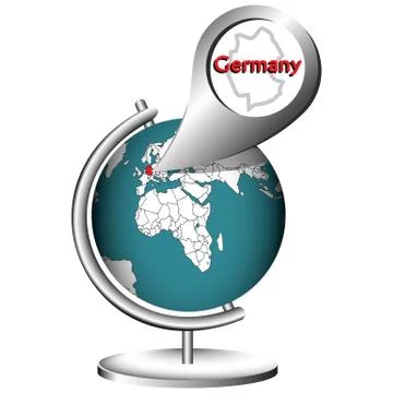 Illustration Vector Graphic Globe Germany Illustrazione stock
