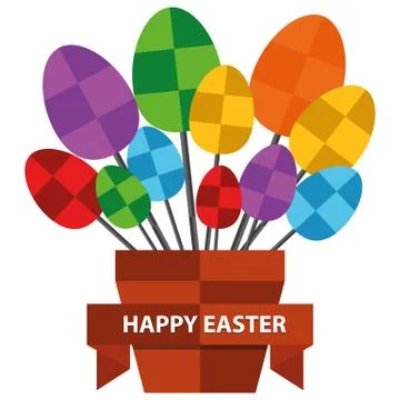 Illustration Vector Graphic Happy Easter Stock Illustration