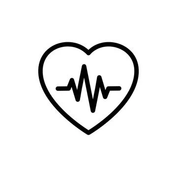 Illustration Vector graphic of heart pulse icon Stock Illustration