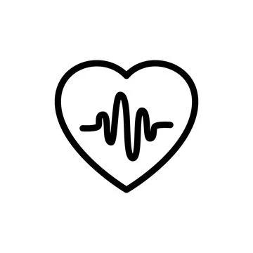 Illustration Vector graphic of heart pulse icon Stock Illustration