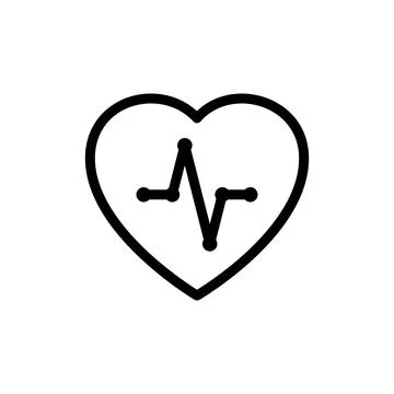 Illustration Vector graphic of heart pulse icon Illustrazione stock
