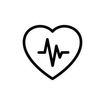 Illustration Vector graphic of heart pulse icon Stock Illustration