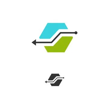 Illustration Vector Graphic of Hexagon Arrow Tech. Perfect to use for Technol 库存插图