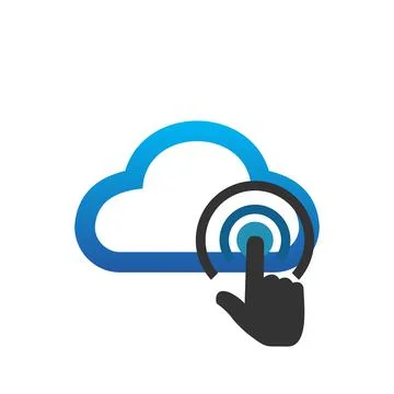 Illustration Vector Graphic of Hit The Cloud. Perfect to use for Technology C Stock Illustration