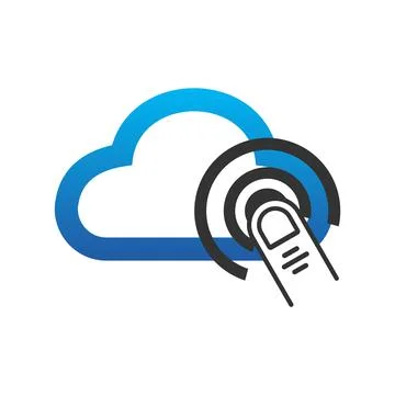 Illustration Vector Graphic of Hit The Cloud. Perfect to use for Technology C Stock Illustration