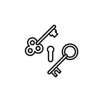 Illustration Vector graphic of key icon template Illustrazione stock