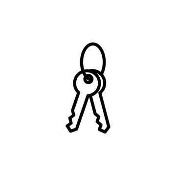 Illustration Vector graphic of key icon template Illustrazione stock