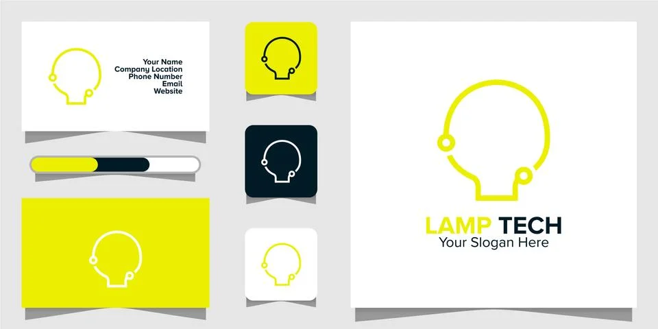 Illustration Vector Graphic of Lamp Tech Logo. Perfect to use for Technology  Stock Illustration