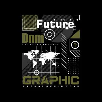 Illustration vector graphic of lettering, graphics future Stock Illustration