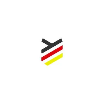 Illustration Vector Graphic of Line Logo. Black. Red. Yellow Illustrazione stock