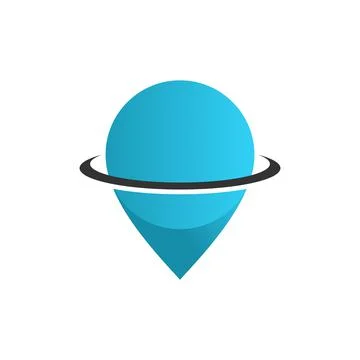 Illustration Vector Graphic of Location Pin on Blue Logo. Perfect to use for  Stock Illustration