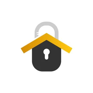 Illustration Vector Graphic of Lock House Logo. Perfect to use for Technology Stock Illustration