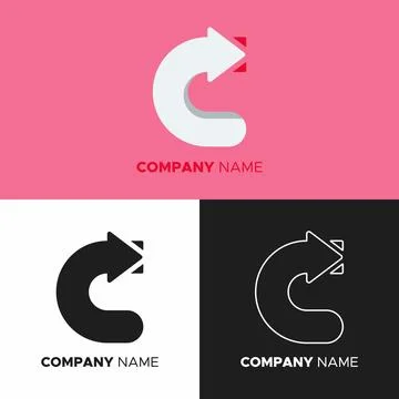 Illustration vector graphic of Logo with C Shape. Perfect for company and instit Stock Illustration