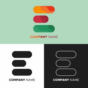 Illustration vector graphic of Logo with E Shape. Perfect for company and instit Stock Illustration
