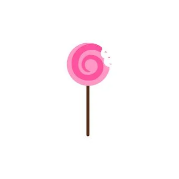 Illustration Vector Graphic of Lollipop with Bite Marks Stock Illustration
