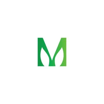 Illustration Vector Graphic of M Letter Leaf. Perfect to use for Nature Compa Illustrazione stock