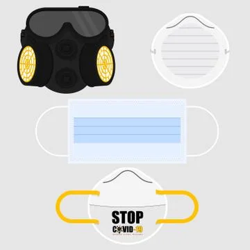 Illustration vector graphic of Masker set Stock Illustration