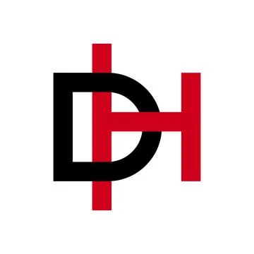 Illustration Vector Graphic of Modern DH Letter Logo. Perfect to use for Tech Illustrazione stock