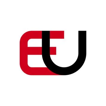 Illustration Vector Graphic of Modern EU Letter Logo. Perfect to use for Tech イラスト素材
