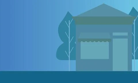 Illustration vector graphic of modern house background. Stock Illustration