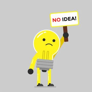 Illustration vector graphic of No Idea. Perfect for stuck, confusing, clueless Stock Illustration