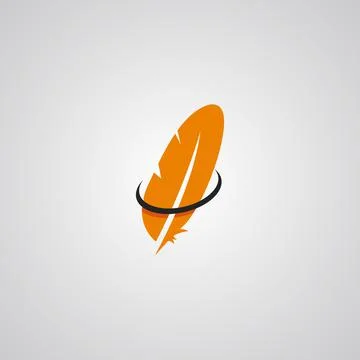 Illustration vector graphic of Orange Feather 스톡 일러스트