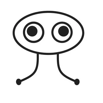 Illustration vector  graphic of oval robot Stock Illustration