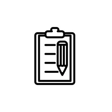 Illustration Vector graphic of pencil and paper icon Stock Illustration