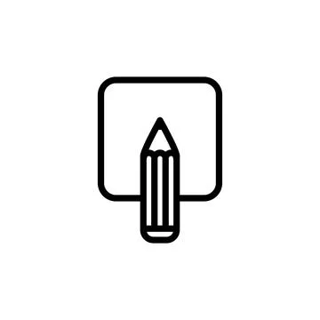 Illustration Vector graphic of pencil and paper icon Stock Illustration