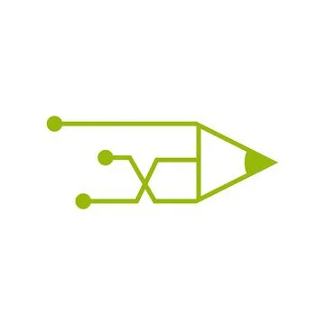 Illustration Vector Graphic of Pencil Tech. Perfect to use for Technology Com Illustrazione stock