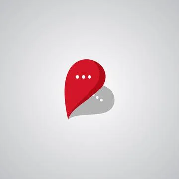 Illustration Vector Graphic of Pin Chat Logo. Perfect to use for Application  Stock Illustration