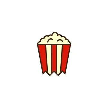 Illustration Vector Graphic of Popcorn Ticket Logo Illustrazione stock