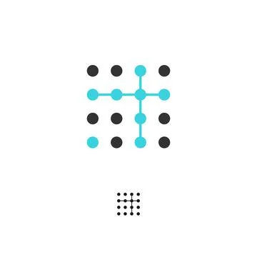 Illustration Vector Graphic of Rectangle Dot Logo. Perfect to use for Technol Illustrazione stock