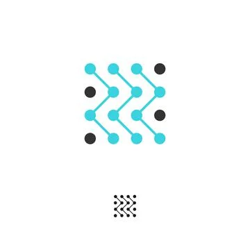 Illustration Vector Graphic of Rectangle Dot Logo. Perfect to use for Technol Stock Illustration