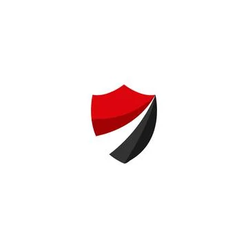 Illustration Vector Graphic of Red and Black Shield Logo Stock Illustration