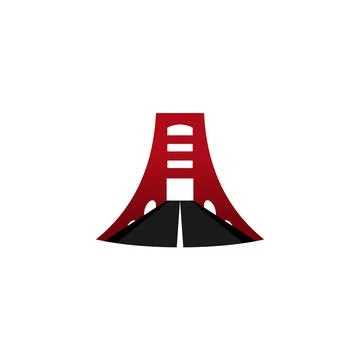 Illustration Vector Graphic of Red Bridge Logo. Perfect to use for Real Estat Stock Illustration