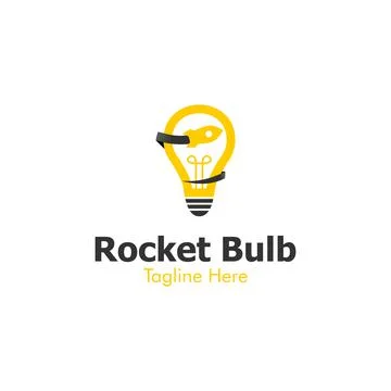 Illustration Vector Graphic of Rocket Bulb Logo. Perfect to use for Technolog Stock Illustration