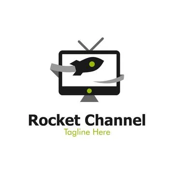 Illustration Vector Graphic of Rocket Channel Logo. Perfect to use for Techno Illustration